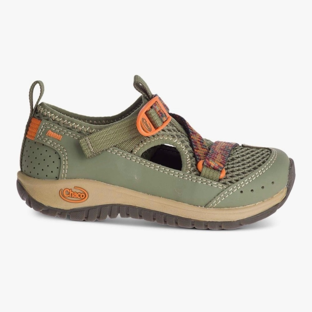 Chaco Odyssey Sport Sandal Kids Olive Green Adventure Sandal Size 3Y